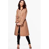 D-Ring Belted Coat - camel