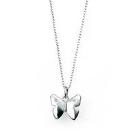 D For Diamond Sterling Silver Childs Butterfly Pendant GK-P2486