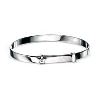 D For Diamond Sterling Silver Childs Star Bangle