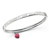 D For Diamond Love, Laughter and Friendship Bangle B4662