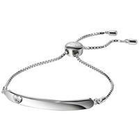 d for diamond silver heart id bracelet b4836