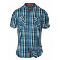 d555 mens emanuel super king size short sleeve check shirt