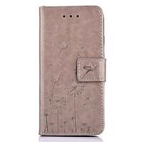 Dandelion Embossed PU Leather Material Leather for iPhone 6s 6 Plus SE 5s 5