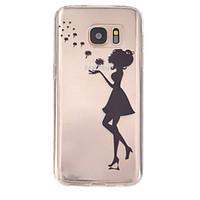 dandelion girl pattern tpu relief back cover case for galaxy s7galaxy  ...