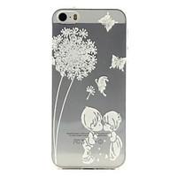 Dandelion love Pattern TPU Relief Back Cover Case for iPhone 5/iPhone 5S