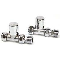 Darsley Towel Warmer Straight Radiator Valves with Lockshield