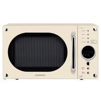 daewoo electronics 23 litre 800w retro touch control microwave cream