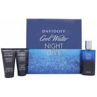 Davidoff Cool Water Night Dive Gift Set 75ml EDT + 50ml Shower Gel + 50ml Aftershave Balm