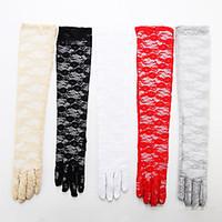 dance accessories stage performance full finger arm length lace gloves ...