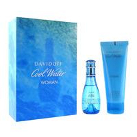 davidoff cool water woman giftset edt spray 30ml moisturising body lot ...