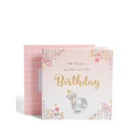 Dan\'s Mouse Butterfly & Flowers Birthday Card