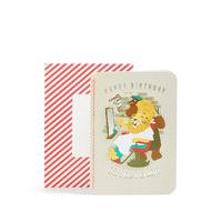 Dapper Chap Lion at the Barber\'s Birthday Card