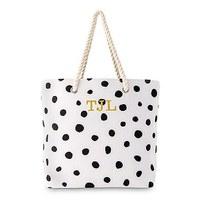 Dalmatian Dot Tote - Black on White