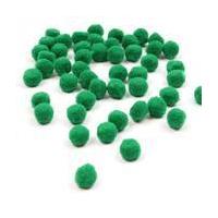 Dark Green Pompoms 7 mm 50 Pack