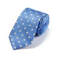 Daisies on Blue Woven Silk Tie