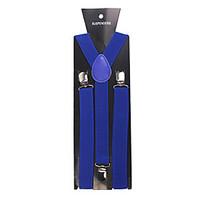 Dark Blue Solid Nylon Suspender