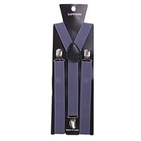 Dark Navy Solid Nylon Suspender