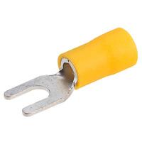 Davico EYF4N Yellow 4mm Fork Terminal Pack of 100