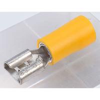 Davico EYPO 63F Yellow 6.3mm Female Connector Pack of 100