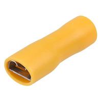 Davico EYFPO 63F Yellow 6.3mm Insulated Female Pack of 100