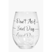 day stemless wine glass silver