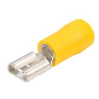 Davico DVPO5-6.3F 6.3x0.8mm 20A Yellow Female Receptacle Pack of 100