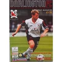 Darlington v Carlisle Utd - Division 3 - 19th Oct 1999