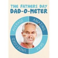 dad o meter photo fathers day card