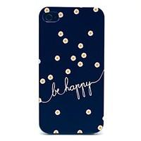 Daisies Be Happy Pattern Hard Case for iPhone 4/4S