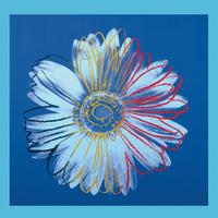 daisy c 1982 blue on blue by andy warhol