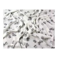 Dainty Floral Print Georgette Dress Fabric Ivory