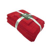 dark red 6 piece cotton bath towel bale set