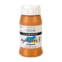 Daler Rowney System 3 Acrylic Paint Rich Gold (500ml)