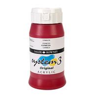 Daler Rowney System 3 Acrylic Paint Crimson (500ml)