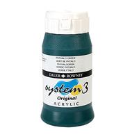daler rowney system 3 acrylic paint raw phthalo green 500ml