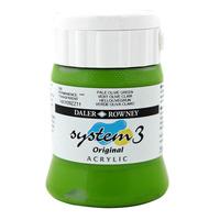 Daler Rowney System 3 Original Acrylic Paint 250ml Pale Olive Green