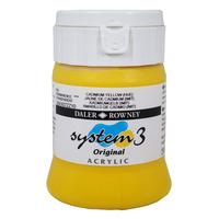 Daler Rowney System 3 Original Acrylic Paint 250ml Cadmium Yellow Hue