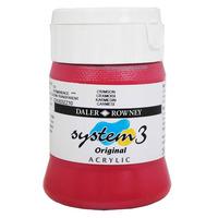 Daler Rowney System 3 Original Acrylic Paint 250ml Crimson