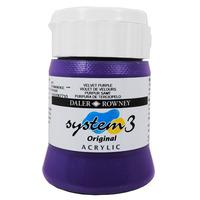 daler rowney system 3 original acrylic paint 250ml velvet purple