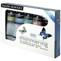 Daler Rowney Acrylic Mediums Shimmering Colours Assorted Pack 5 x 75ml