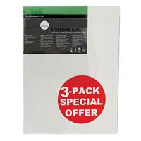 Daler Rowney Simply Canvas Pack of 3 - 30 x 40cm / 12 x 16\