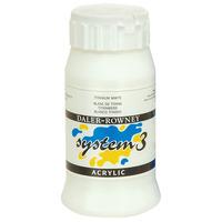 daler rowney education system 3 acrylic paint titanium white 500ml