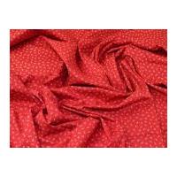 Dainty Floral Print Cotton Poplin Dress Fabric Red