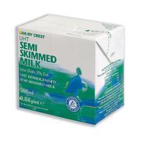 dairy crest 500ml uht semi skimmed milk pack of 12