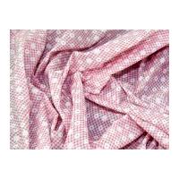 daisy gingham print polycotton dress fabric pink