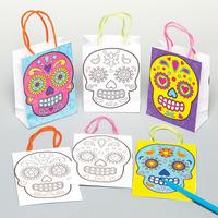 Day of the Dead Colour-in Mini Gift Bags (Pack of 6)