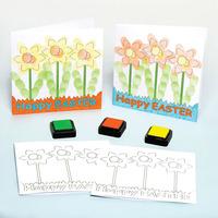 Daffodil Fingerprint Easter Cards (Pack of 30)