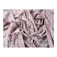 Dainty Floral Print Cotton Lawn Dress Fabric Pink