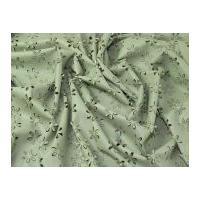 Daisy Flower Cut Out Soft Faux Leather Dress Fabric Sage Green