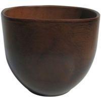 Dark Brown Dark Wood Effect Plant Pot (H)22.5cm